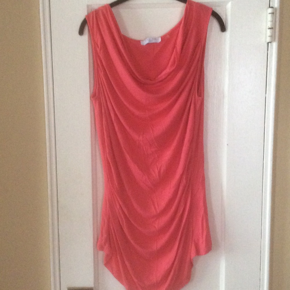 Tahari Woman Draped Neck Tunic Top