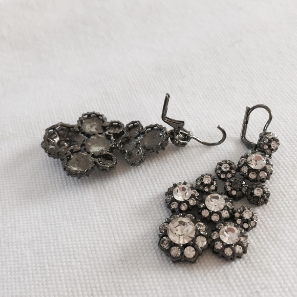 Lee Angel Silver Glass Chandelier Earrings - Picture 3 of 3