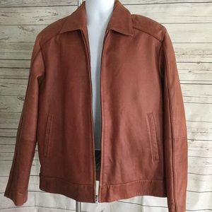 Cognac Wilsons Leather Jacket Large