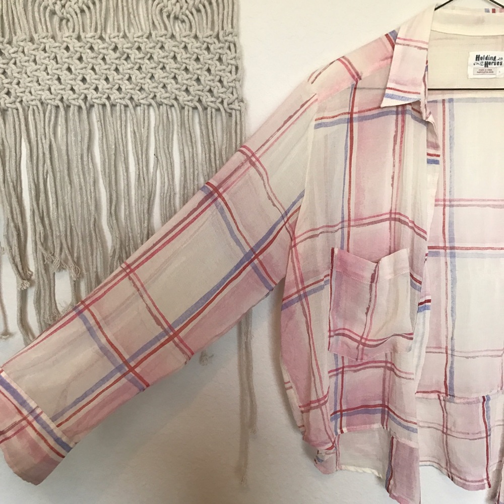 Anthropologie sheer button up
