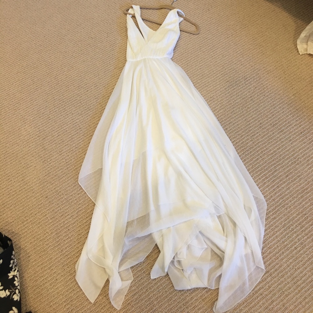 White maxi dress