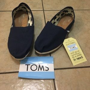 CLASSIC TOMS in navy canvas