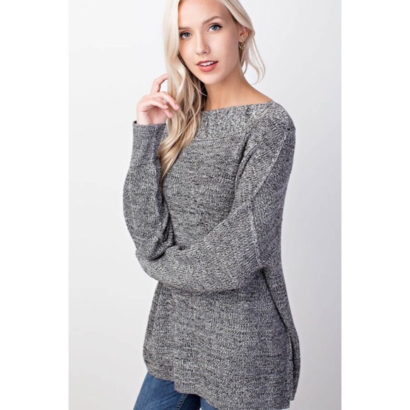 >>LAST<< Bailey Boatneck Sweater - Gray - Picture 2 of 5