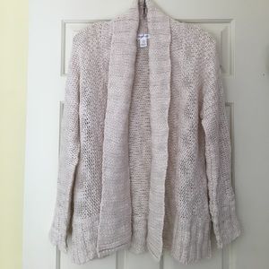 Chunky Knit Cream Ivory Maternity Cardigan Sweater