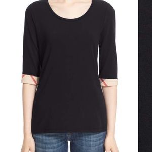 Burberry Check Trim Tee