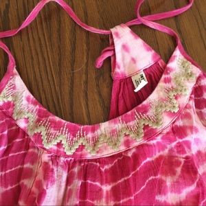 Long free people tie dye gauze dress