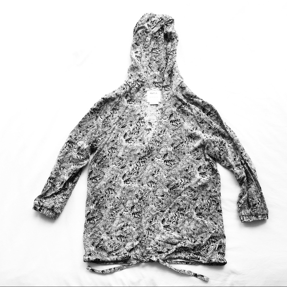 RVCA Comraderie Poplin Hooded Blouse