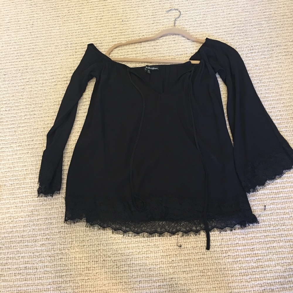 For love and lemons off the shoulder top