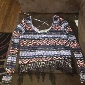 Charlotte Russe long sleeve crop top