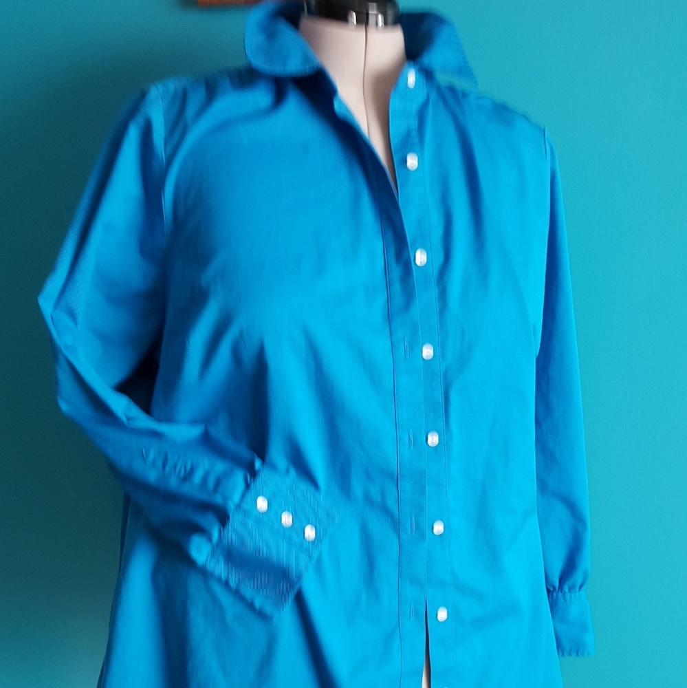 Dark turquoise button up shirt