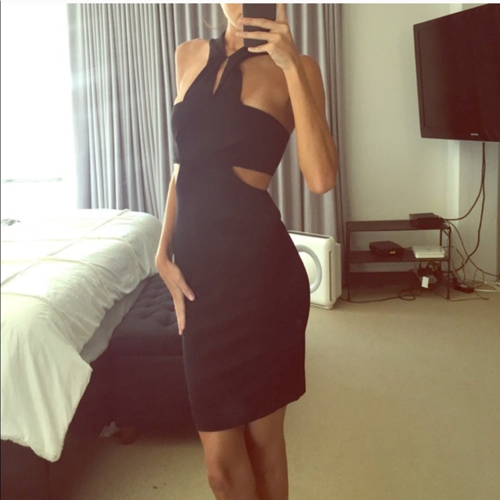 Little black dress with cut offs
