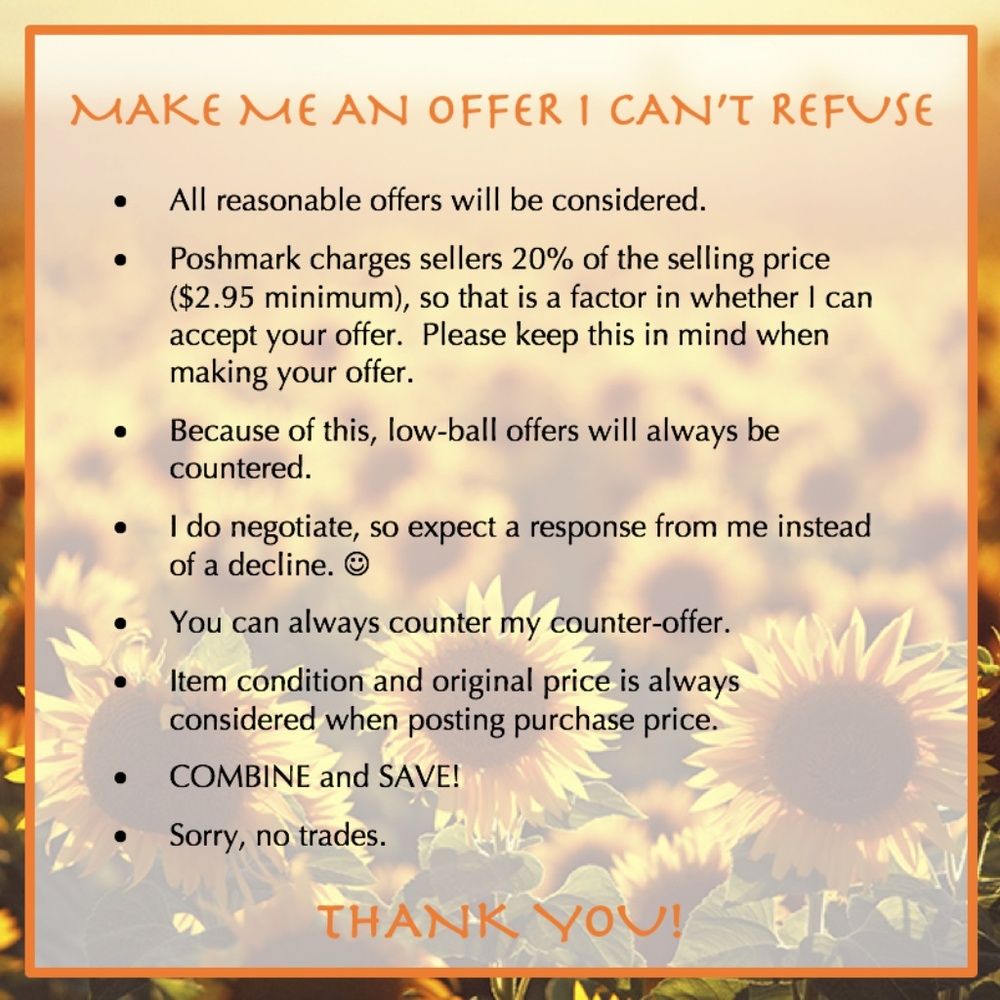 MAKE ME AN OFFER I CAN’T REFUSE