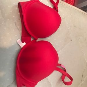 Victoria's Secret pink red push up bra