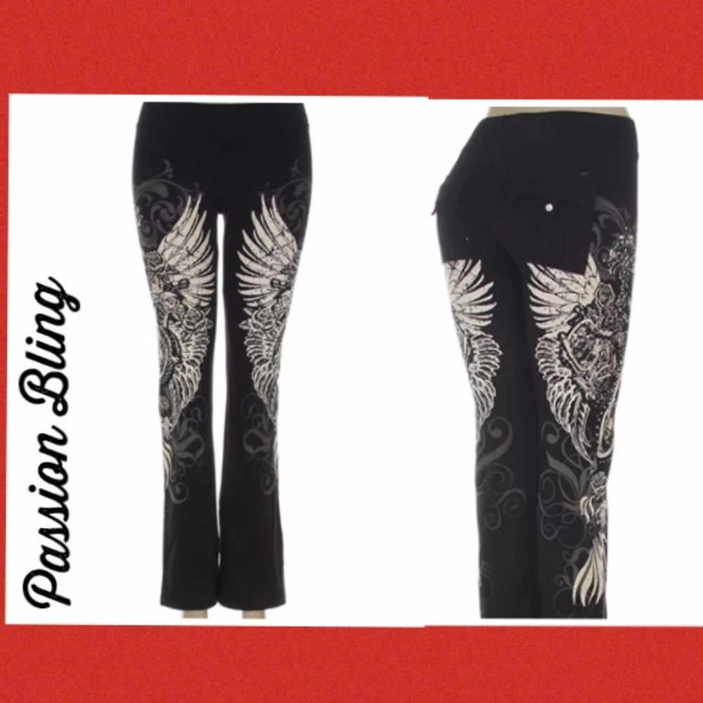 2X Motorcycle Chrystal Sweatpants - Picture 2 of 5
