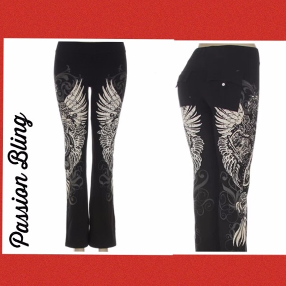 2X Motorcycle Chrystal Sweatpants - Picture 2 of 5