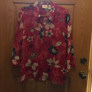 Long sleeve sheer blouse