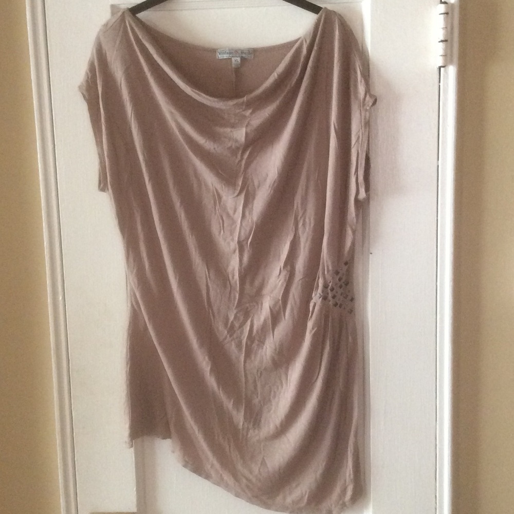 Draped Neck Asymmetric Top