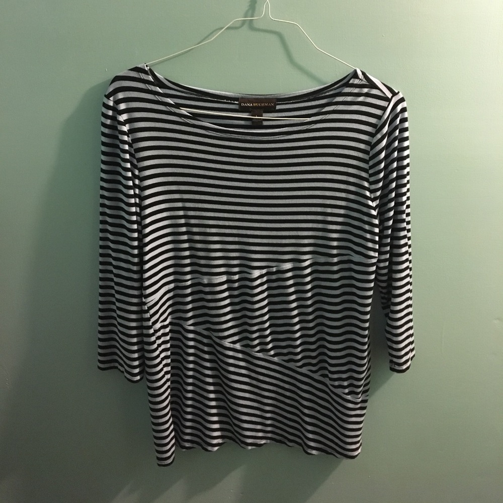 Dana Bachman Blue Striped Shirt