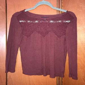 American Eagle cropped long sleeve