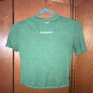 Green mystique boutique crop top