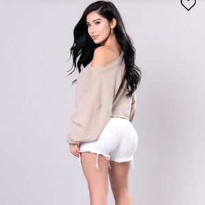 NWT Cropped Off the Shoulder Sweater FashionNova