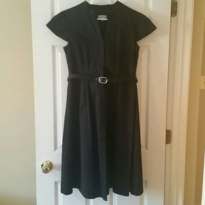 Merona Black A-line Button-up Dress Sz. 12