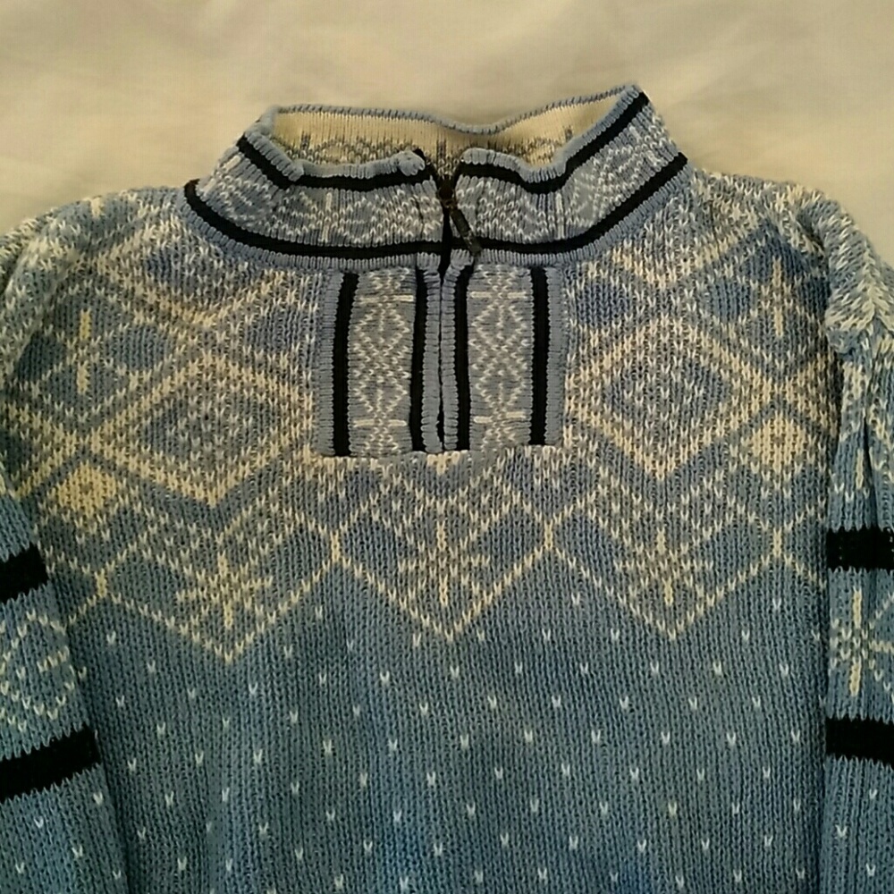 Hanna Andersson sweater zip blue 100 4T
