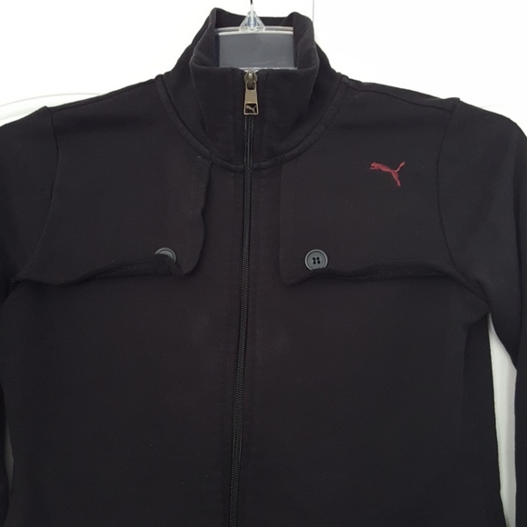 PUMA black track jacket sweater size S - Picture 3 of 8