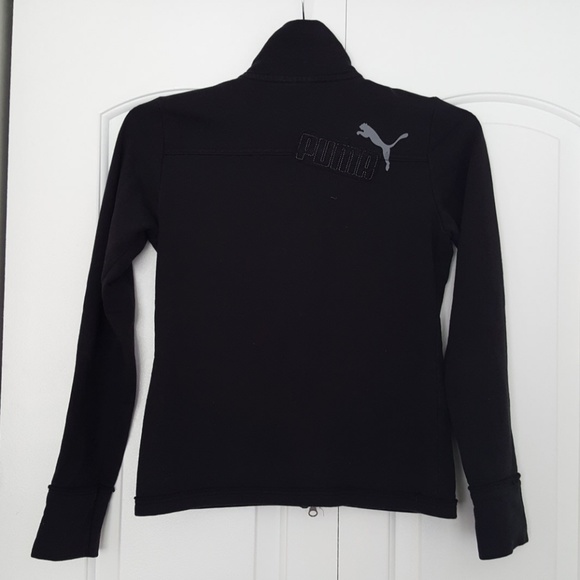 PUMA black track jacket sweater size S - Picture 4 of 8