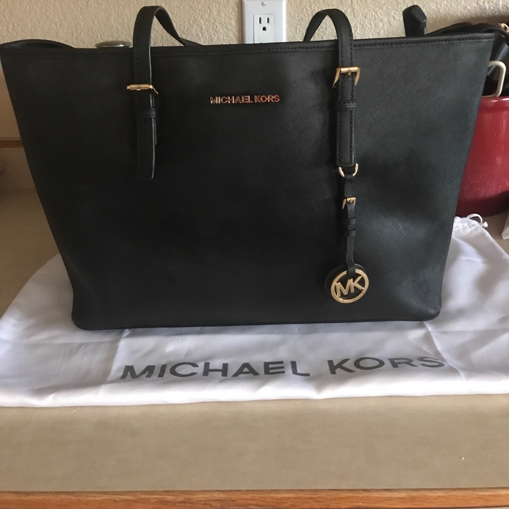 Micheal kors Black jet large tote bag