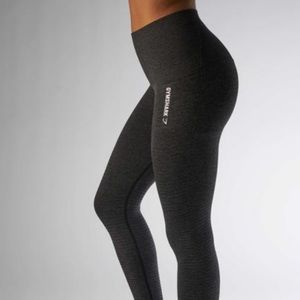 Gymshark High waisted seamless black marl leggings