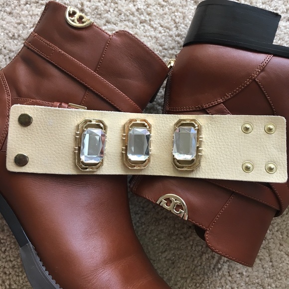 💎Handmade Jeweled Vegan Leather Snap Bracelet💎 - Picture 3 of 7