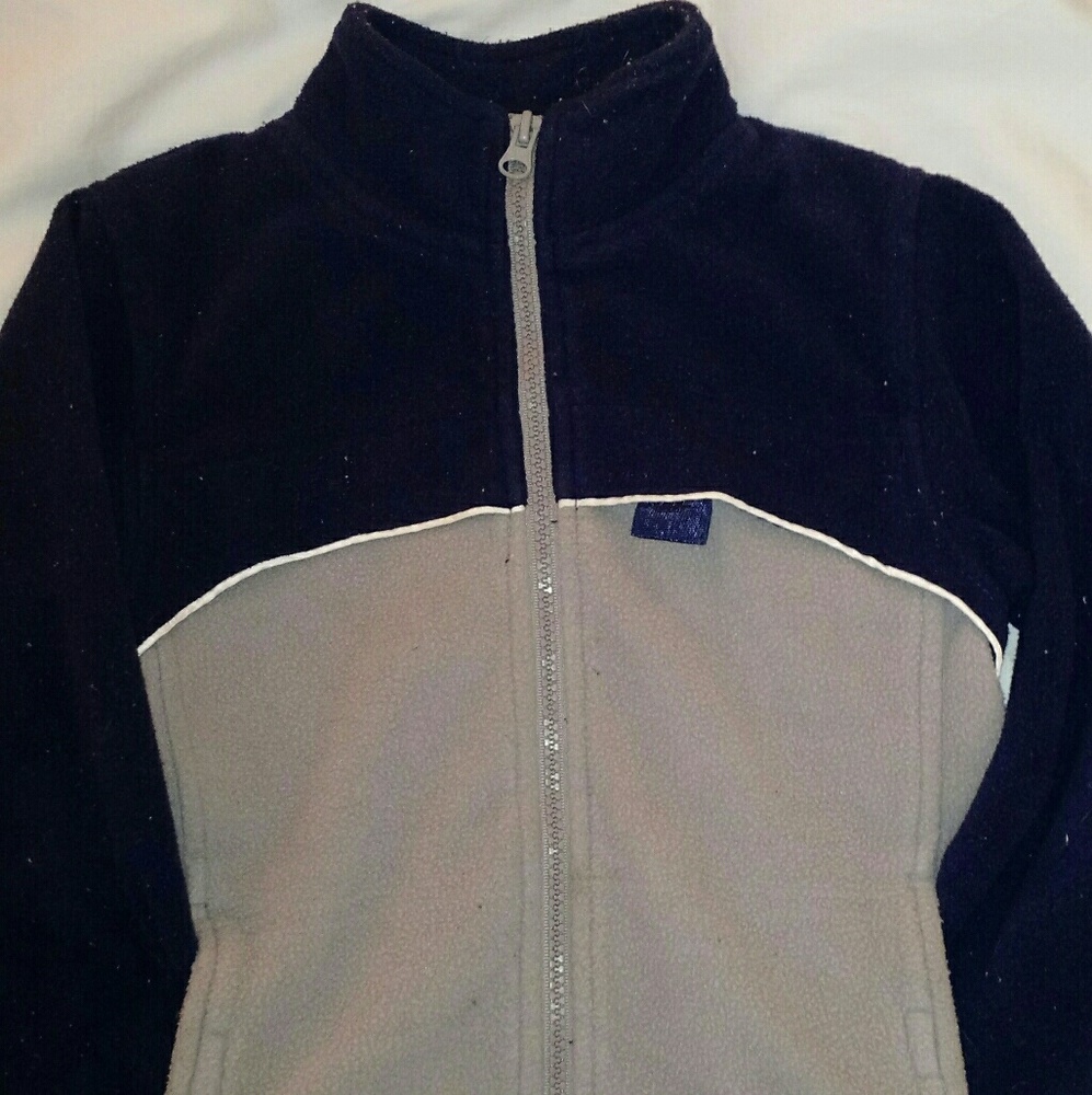 Blue gray fleece zip jacket 5T