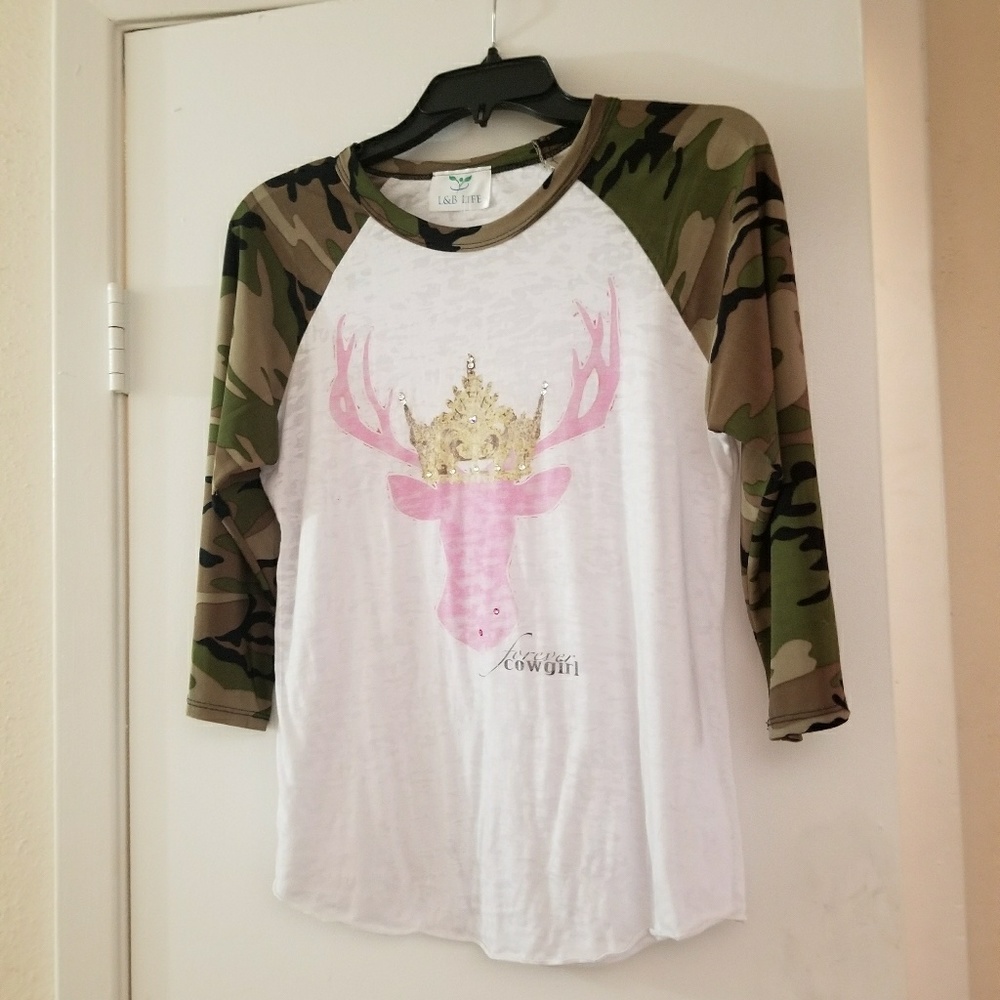 Super cute camo shirt open to trades