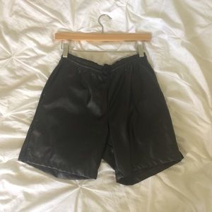 AA Vegan Leather Shorts
