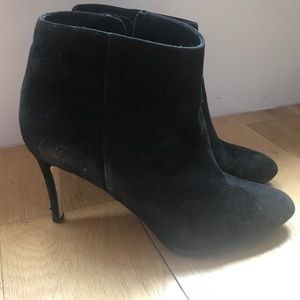 Black suede jcrew booties