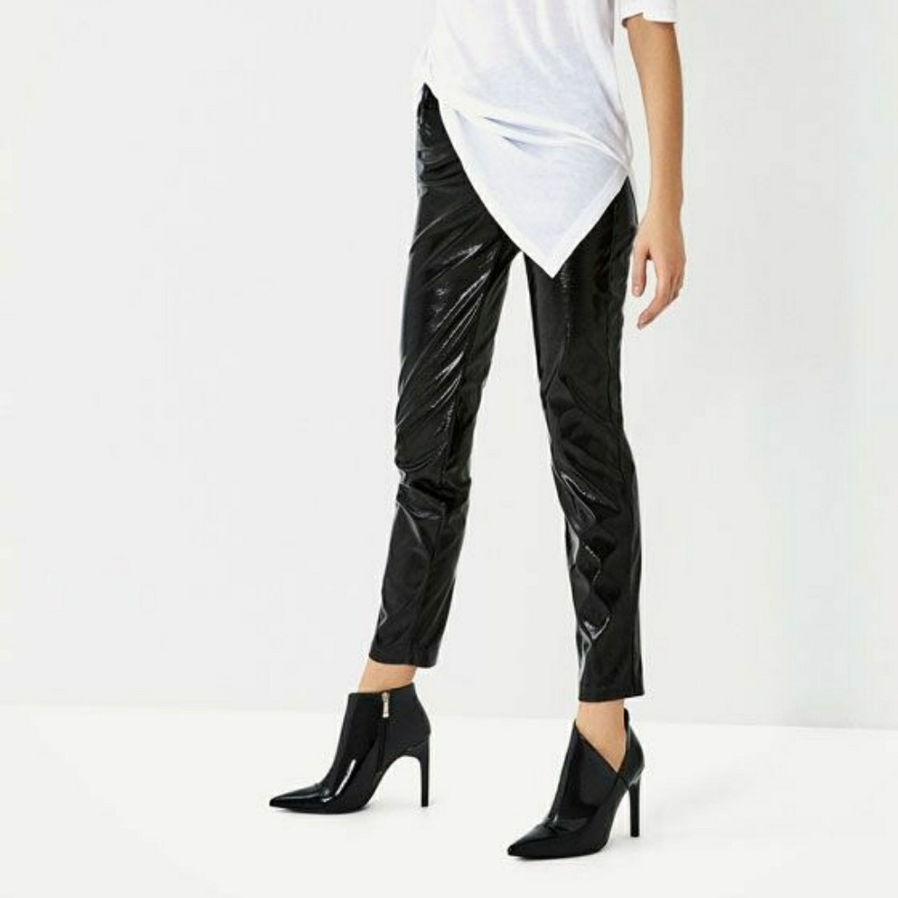 Zara patent leather ankle boots