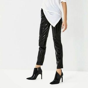 Zara patent leather ankle boots
