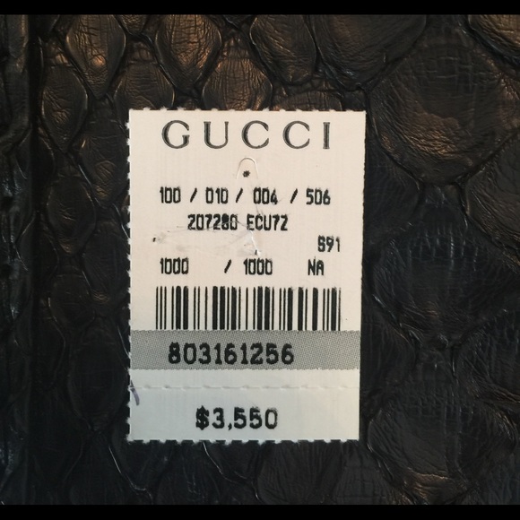 Authentic Gucci Python, Babouska Hobo Fringe, Studded bag. - Picture 5 of 9