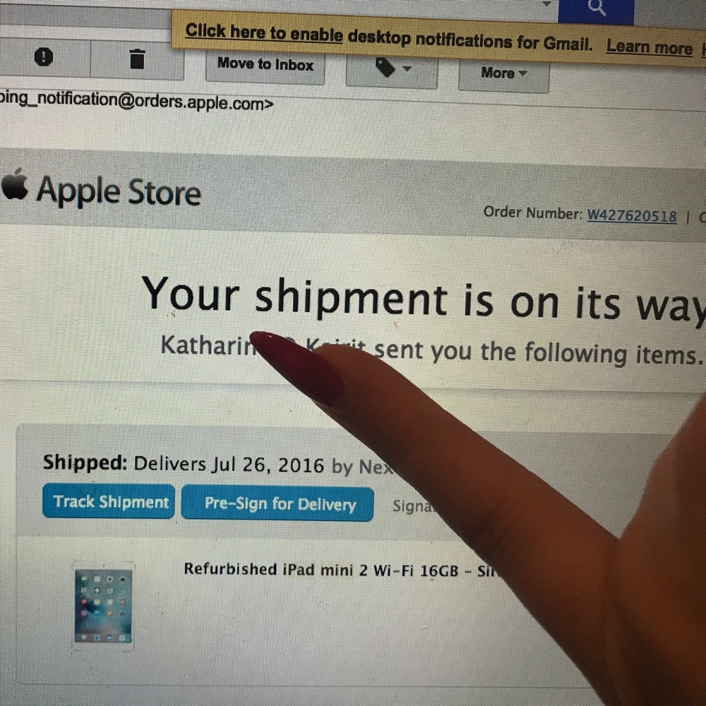 iPad Mini 2 16GB Silver Like New with Belkin Case