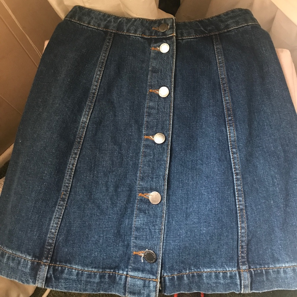 Topshop Tall Denim Skirt Size US 4 High waisted