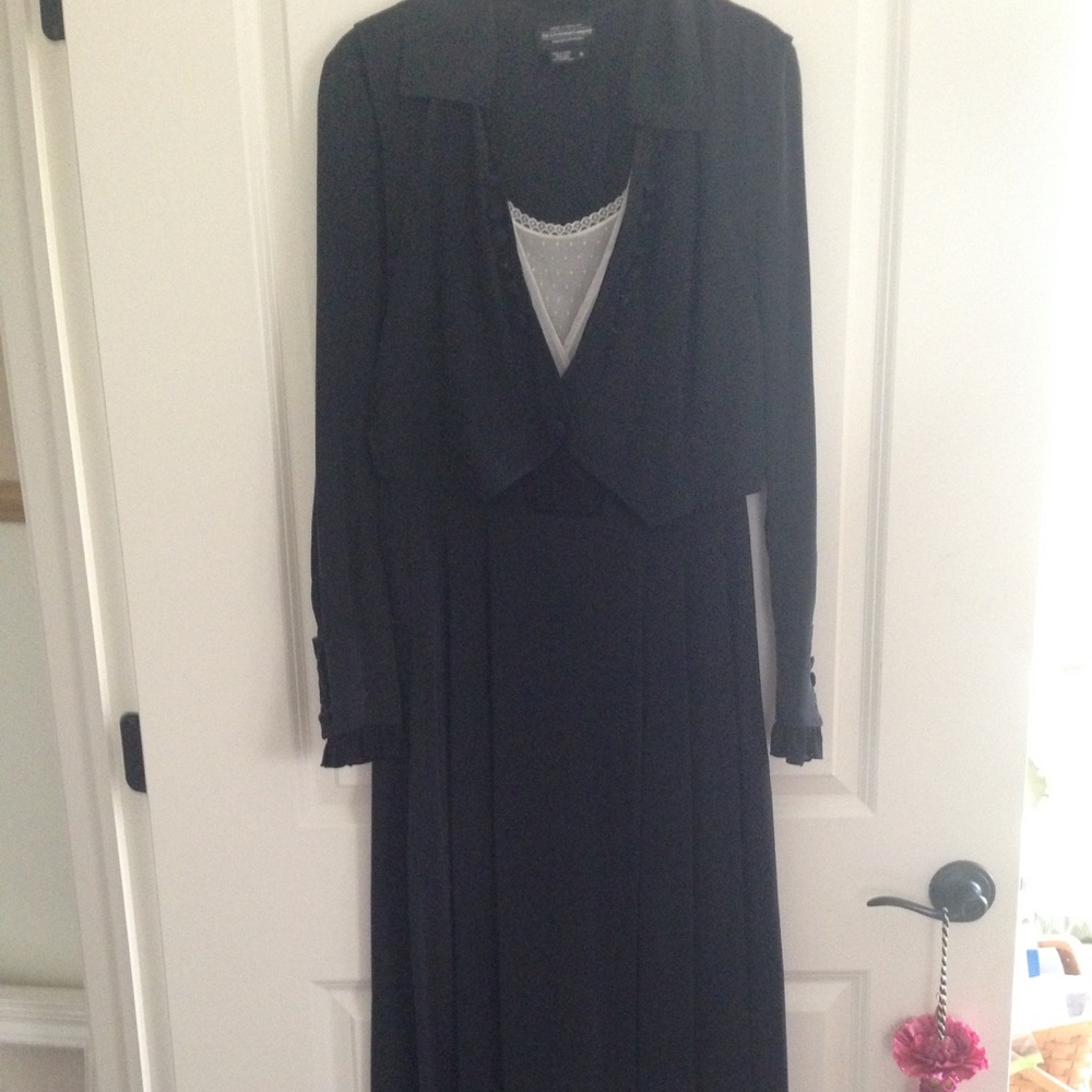 J Peterman Co Vintage Silk Long Downton Dress