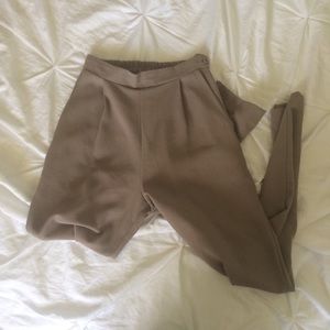 AA Tan Crepe Pants