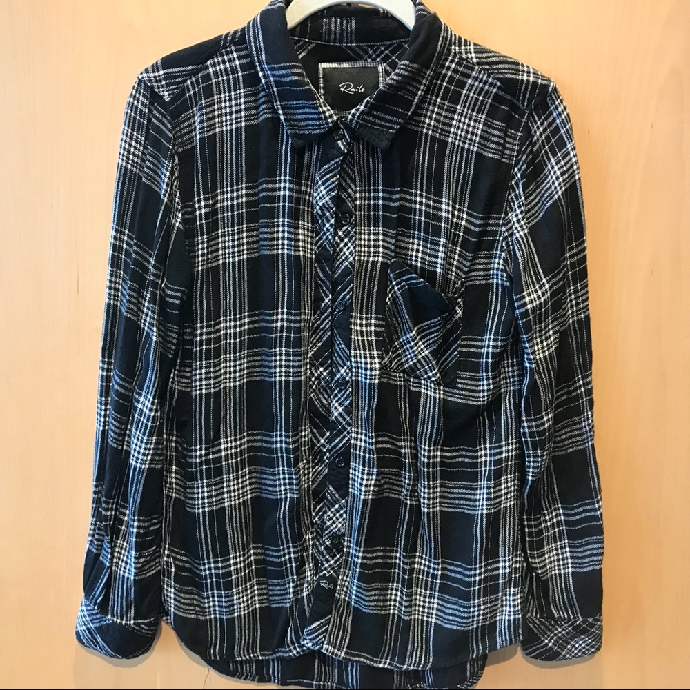 Rails plaid button down