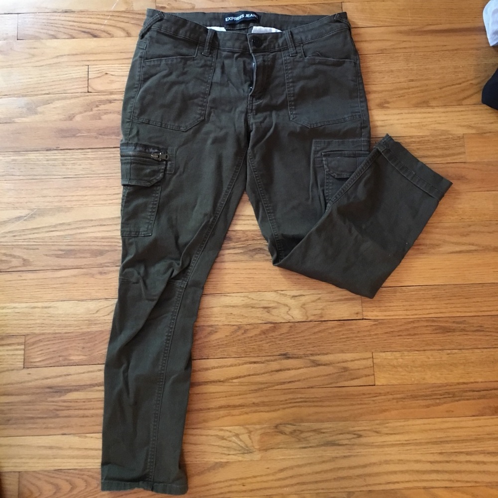 Express Ankle Skinny Stella Low Rise cargo pants