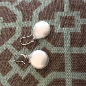 Sale!! Gorgeous freshwater coin pearl earrings