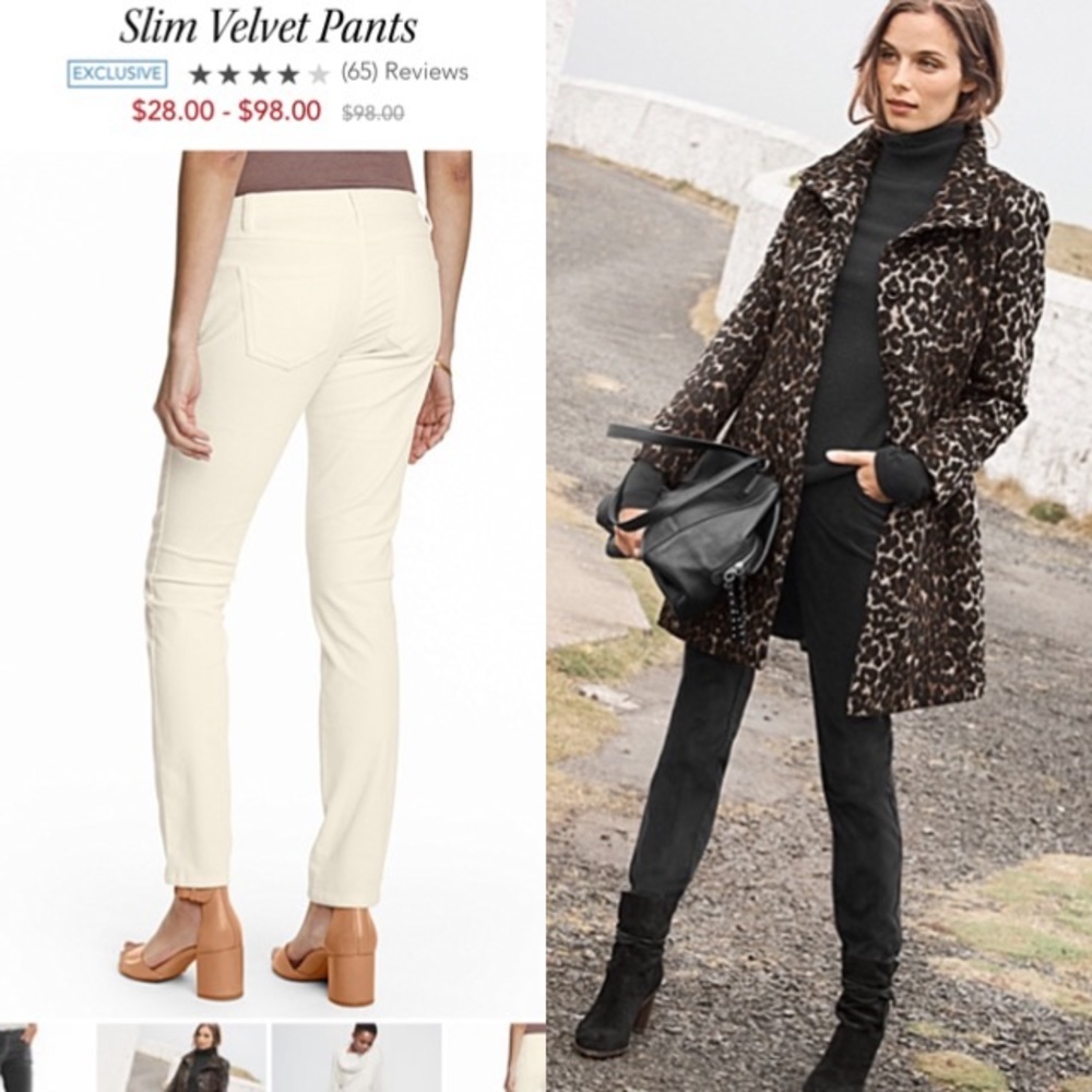 🎉HP🎉 Garnet Hill slim velvet pants. 4. BNIB