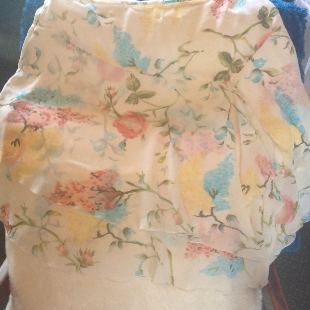 Multi colored floating skirt