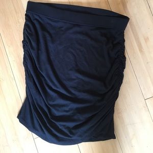 Side touched black, knee length skirt