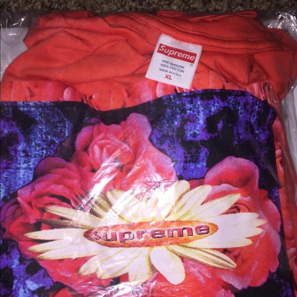 Supreme Bloom L/S Tee (Bright Orange) Extra-Large - Picture 2 of 8